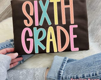 Sixth Grade Polka Dot Png Back To School Design School Grades
