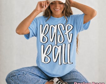 Baseboll PNG Prickar PNG Baseboll Mamma Design Basebolltröja Sublimeringsdesign Matchdag Digital Nedladdning Prickiga Bokstäver
