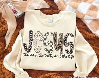 Jesus Is The Way Png Praise Him Png Christian Design Leopard Jesus Png Faith Sublimation Neutral Christian Png Religious Png Design