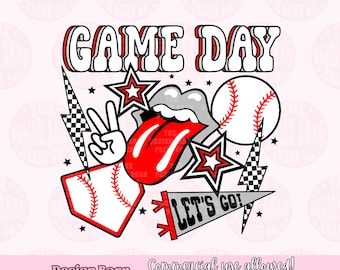 DIGITAL Baseball PNG File Sublimation Game Day PNG art Retro Sports Png  Sports Png Sublimation Design Baseball Design Baseball Mama Png