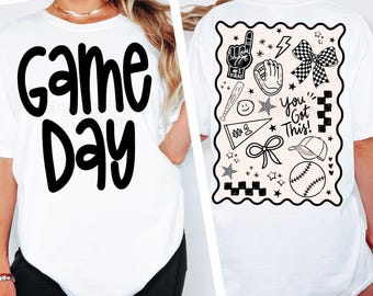 Game Day Baseball Png Baseball Bundle Png Game Day Design PNG Football Png Baseball Png Sublimation Game Day Preppy Sport Png Baseball Mom