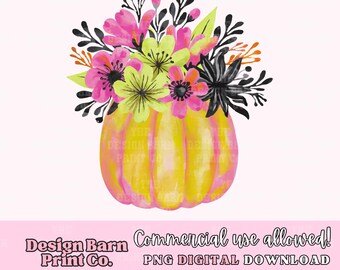 Floral citrouille Png, Jack-O-Lantern Png, citrouille rétro Design, Halloween PNG, Design coquette d'Halloween, Girly Halloween Png, PNG tendance