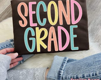 Second Grade Polka Dot Png Back To School Design School Grades