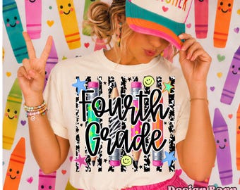 Fourth Grade Png, Teacher Png,Teacher Png, Back To School Design, Preppy School Png, Occupation Design