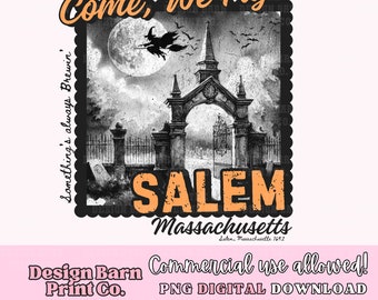 Salem Halloween Png, Witch Png, Halloween Design, Fall Season Png, Trendy Png, Pumpkin spice Png, Spooky Mama Png, Aesthetic Png