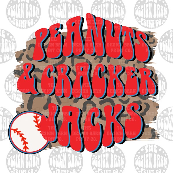 Peanuts and Cracker Jacks PNG File Sublimation art digital download PNG art Sports png Sublimation Baseball png Sublimation Design Game Day