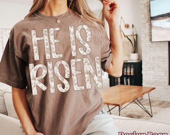 He Is Risen PNG, Easter Christian Design Digital Download