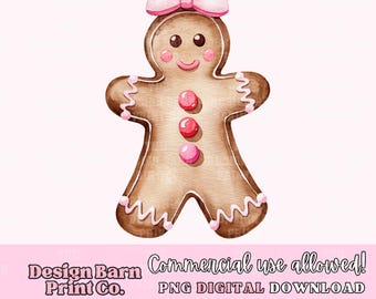 Christmas Gingerbread Bow Png, Coquette Christmas Png, Christmas Png, Pink Christmas,Girly Christmas Bow, Gingerbread Bow, Soft Girl Era PNG