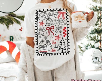 Christmas Collage Png Merry and Bright Design Coquette Christmas Png Christmas Design Holly Jolly Png Girly Christmas Png Ho Ho Ho Png