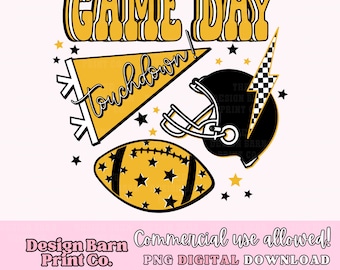 DIGITAL Game Day Football Design PNG File digital download Football Png Sublimation Game Day png Game Day Design Preppy Game Day Football