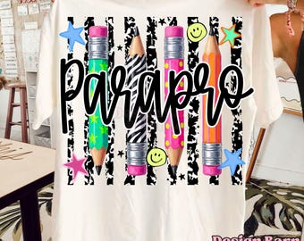 Paraprofessional Png, Parapro Png,Teacher Png, Back To School Design, Preppy School Png, Occupation Design