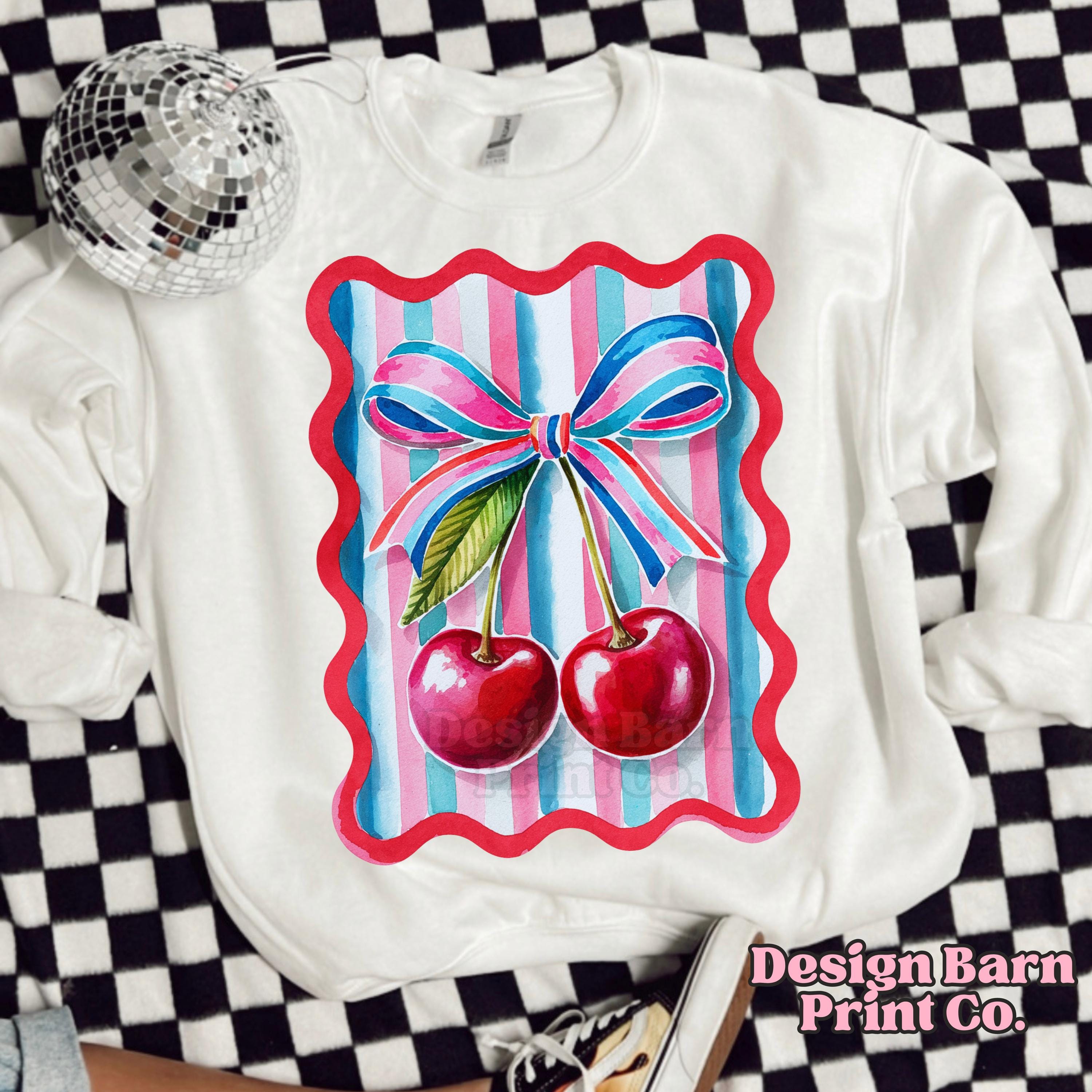 Coquette Cherries Png, America Cherries Design, Fourth of July Png ...