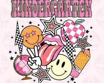 Back to school, Kindergarten Printable, Kindergarten PNG, First Day Of School, School Png, School printable, Kindergarten Design