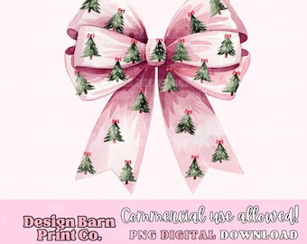 Coquette Christmas Png, Christmas Bow Png, Girly Christmas Png, Christmas Design,Soft Girl Era Png, Vintage Christmas Bow,Christmas Tree Png
