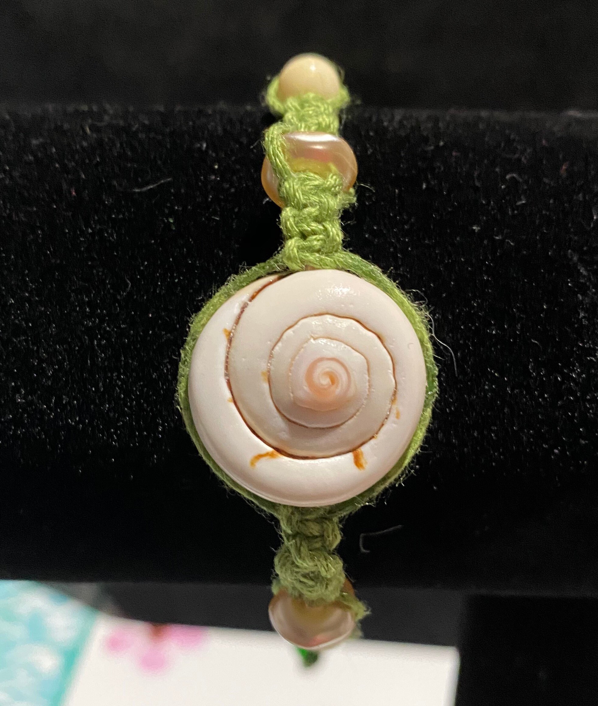Macrame Glass Seed Bead Adjustable Bracelet – Stones + Paper