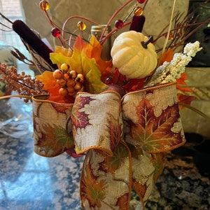 Wine Bottle Floral Bouquet, housewarming gift, Mother&#39;s Day gift, Bottle bouquet centerpiece, Candle Decor, Bottle Decor
