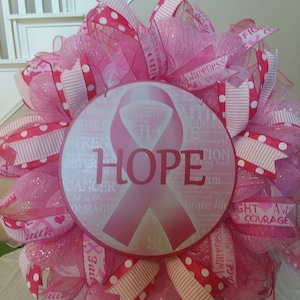 Breast Cancer Awareness Wreath, Breast Cancer, Breast Cancer Hope