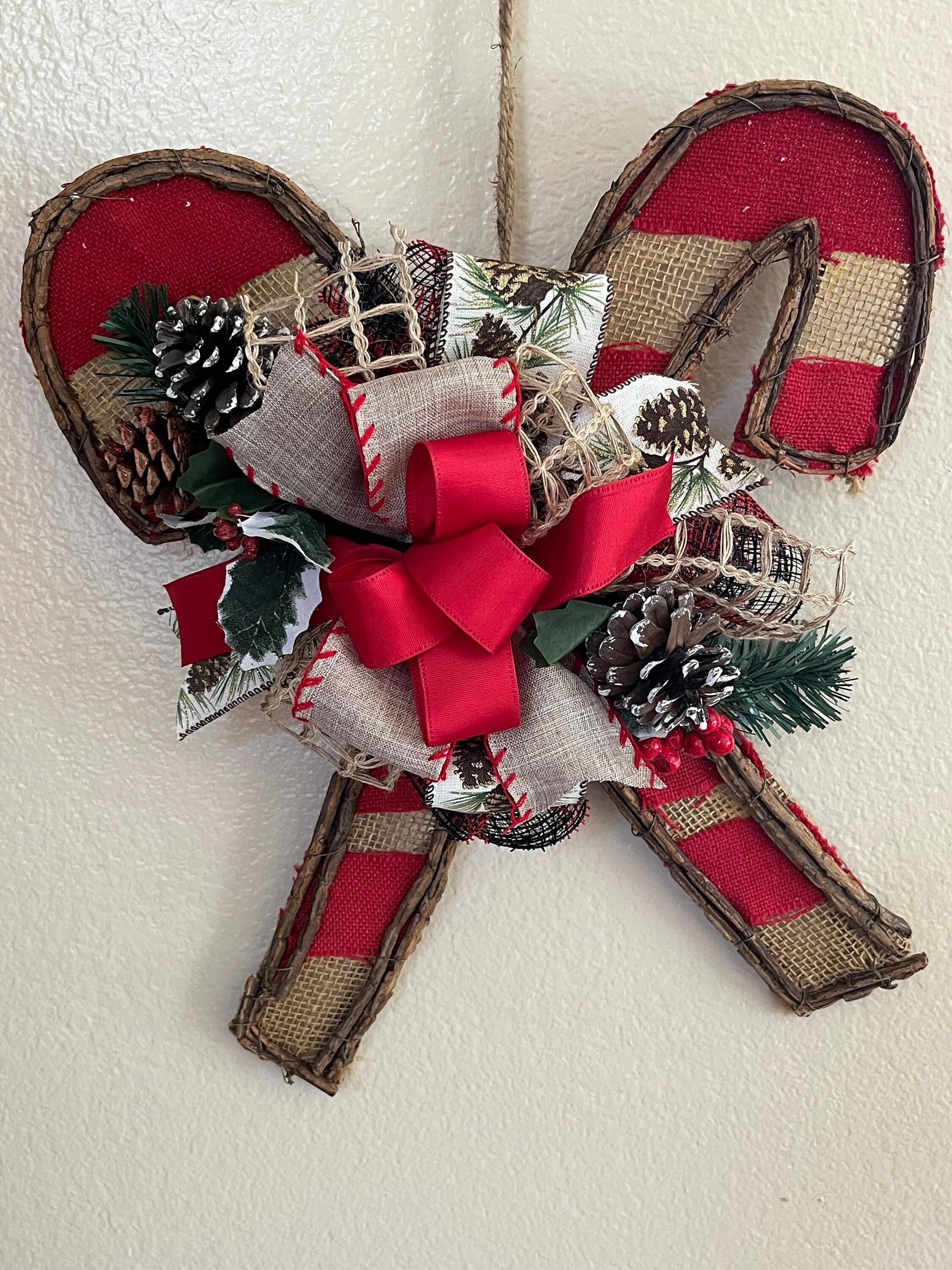 Farmhouse Candy Canes, Rustic Candy Canes, Rustic Christmas Wall Hanger ...