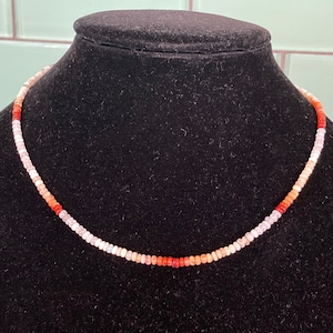 Mexikanskt eldopalhalsband Eldopalchoker Ombrehalsband Eldopal Ombrechoker Två i ett smycken Eldopal Wraparmband--ENDAST ETT