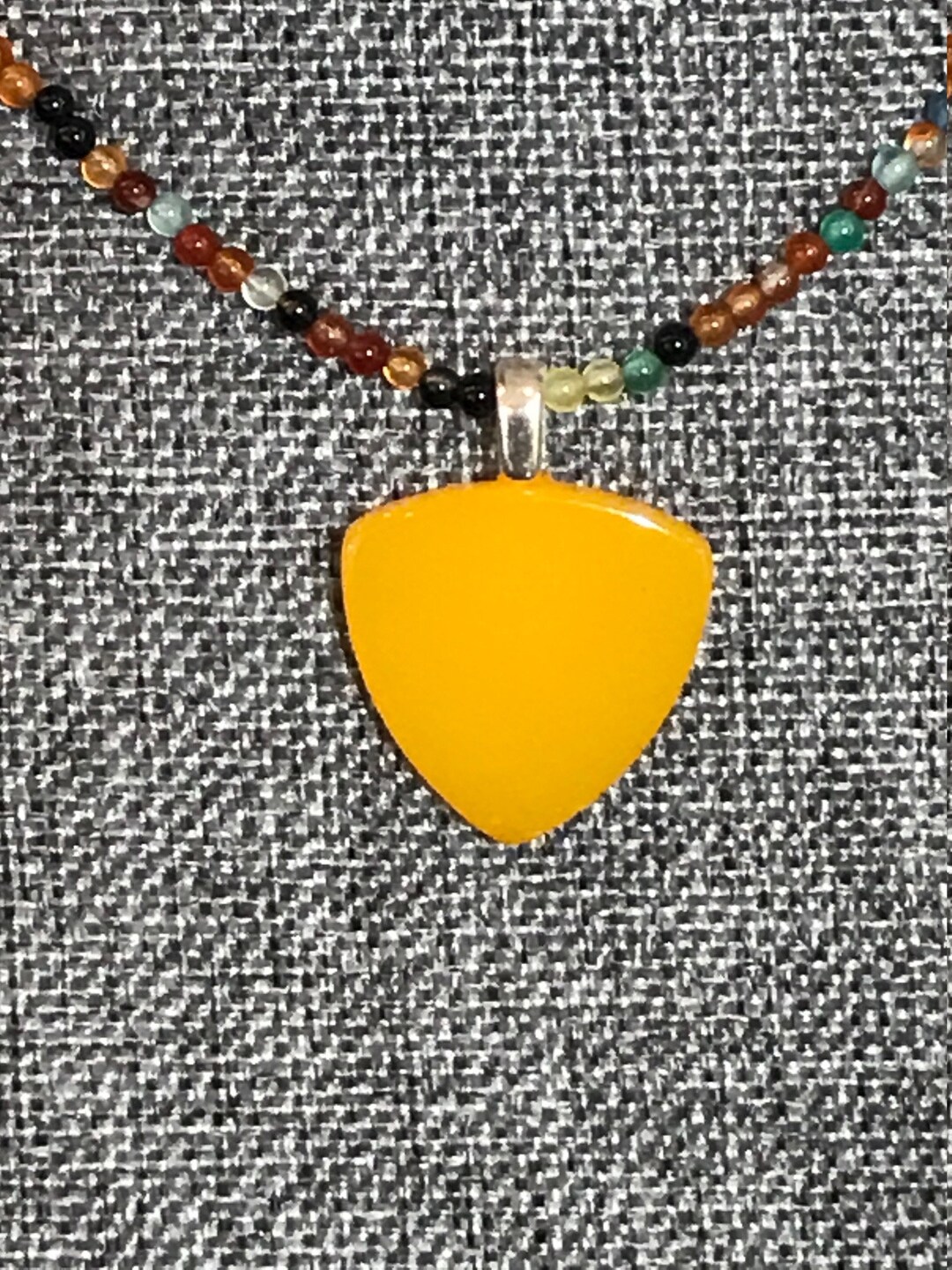 Vaguelly Collier Avec Pendentif Médiator De Guitare Portable
