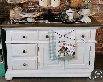 Refinished Painted/Stained, Solid Wood, Dining, Breakfast Area Buffet, Sideboard, Server, Entryway