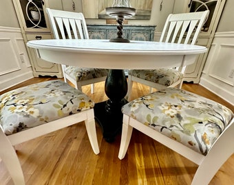 AVAILABLE NOW! Black and White Dining Table, Foyer Table, Kitchen Table