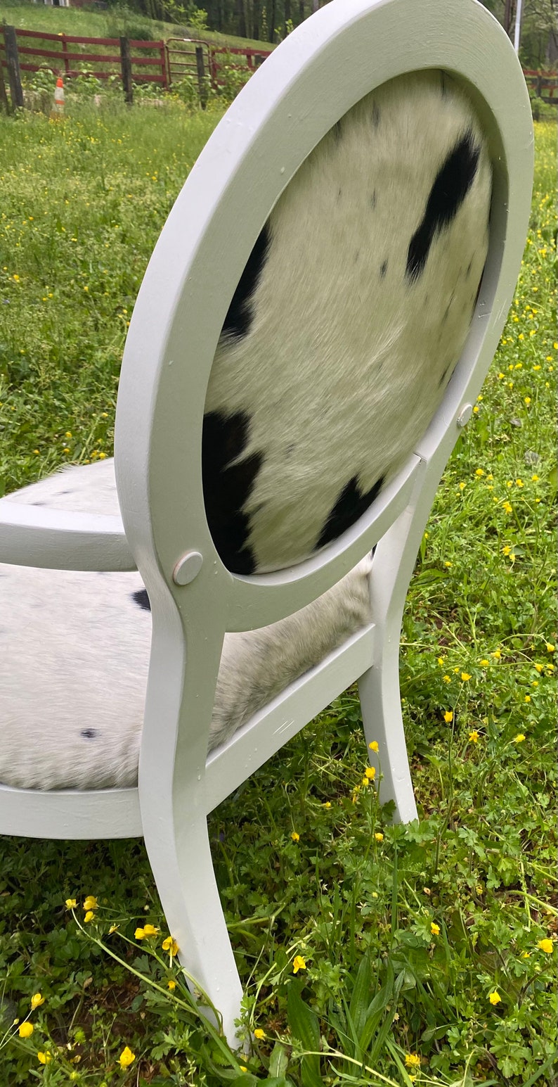 Cowhide Dining Chairs Authentic Cowhide Cowhide Upholstered Etsy