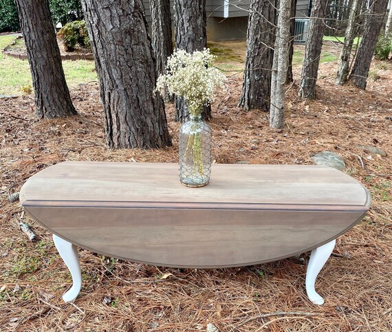 Queen Anne Style Drop Leaf Coffee Table Etsy