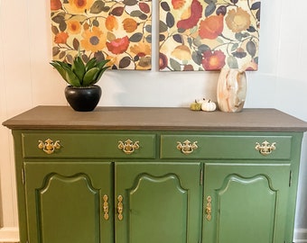 Painted buffet, upcycled furniture, painted furniture,large buffet, boho furniture, painted dresser, refinished furniture, farmhouse dresser