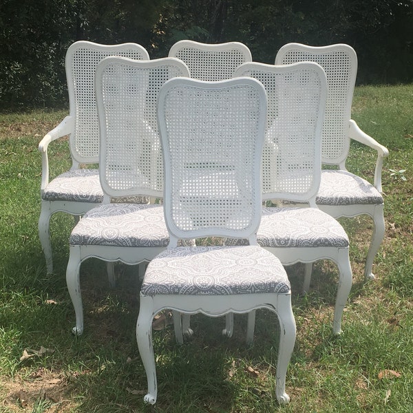 Dining Chairs, Early 21st Century Chairs, Queen Anne Cane Back Chairs, Antique Chairs, Antique Dining Chairs