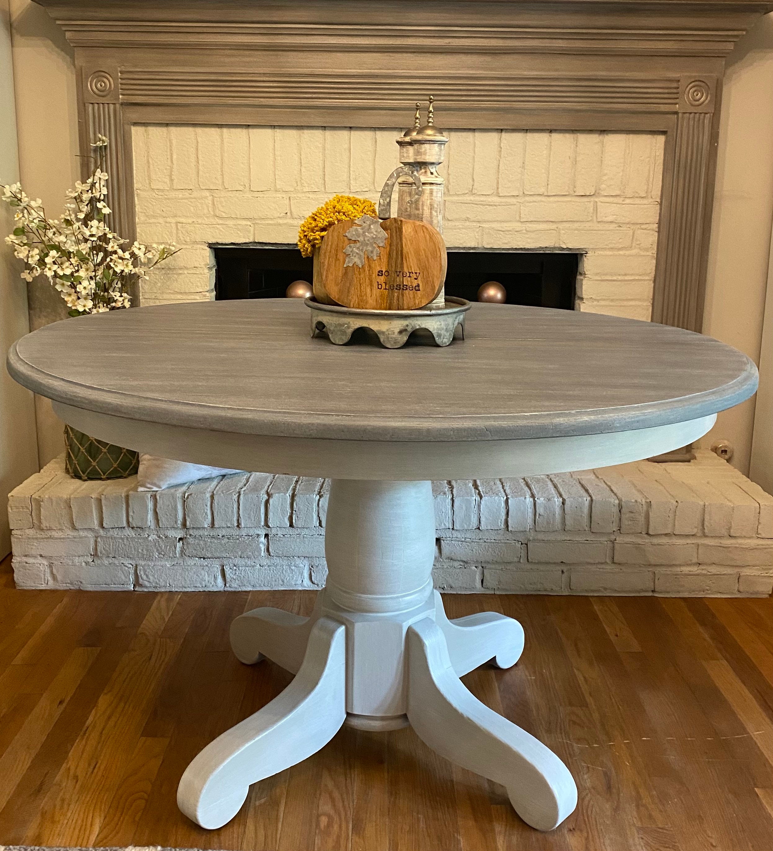 Upcycled round dining table deals