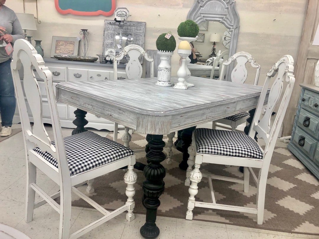 Antique Dining Table, Antique Dining Chairs, Vintage Dining Table ...