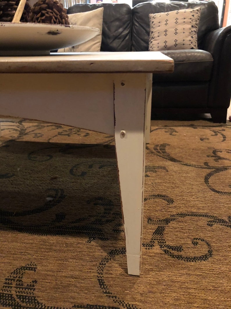 SOLD Modern Farmhouse Square Coffee Table Solid Wood Etsy