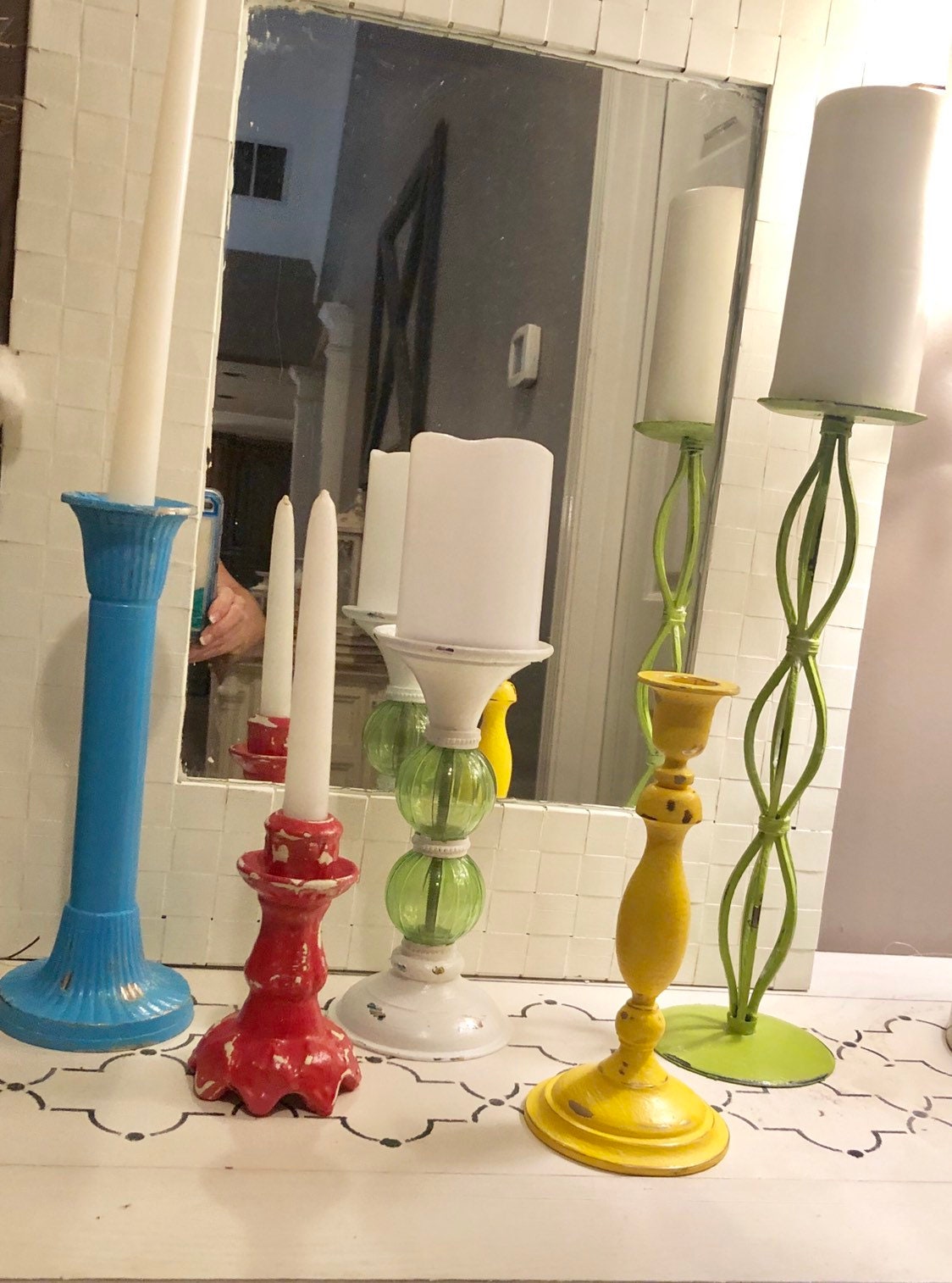 Lot De 2 Bougeoirs En Osier – Style Bohème – Déco Maison