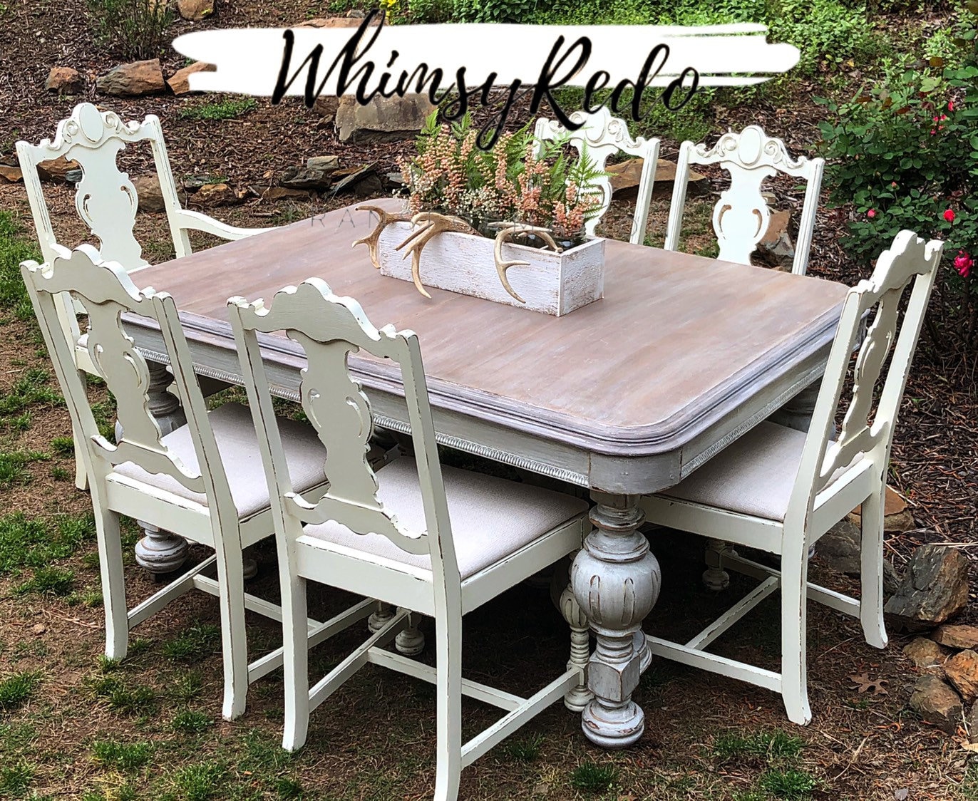 antique wooden dining table
