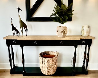 narrow console table with drawers painted entryway table with storage painted foyer table black foyer table entryway table farmhouse foyer