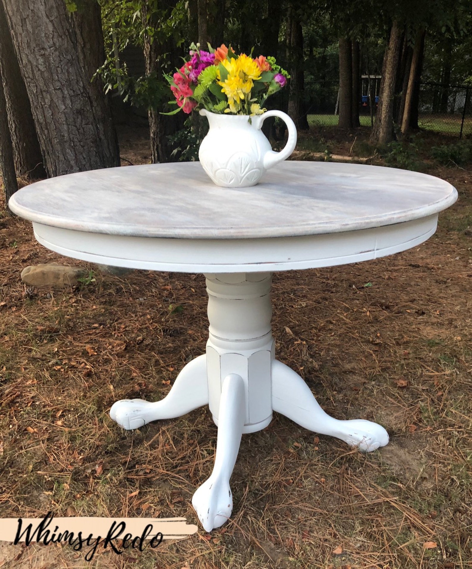 Round Wooden Dining Table, Round Pedestal Dining Table, Round Kitchen ...