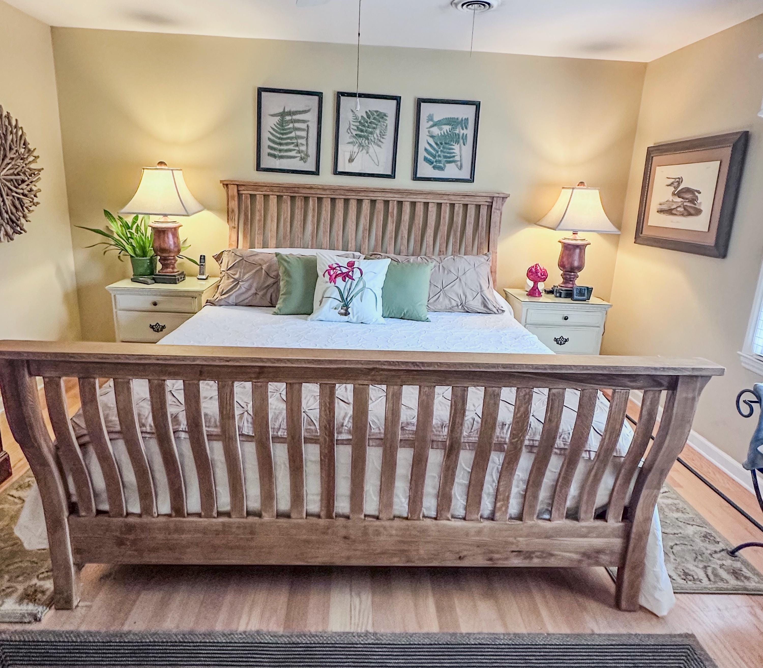 HouseMila Testiera per letto king size, con rivestimento in lino fine e trapuntatura a bottoni, altezza regolabile, per camera da letto (beige, king size