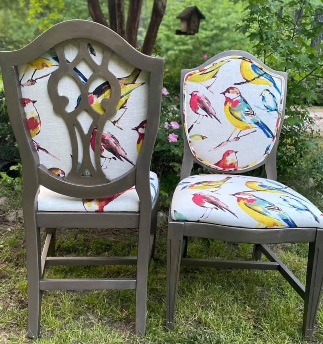 Custom, Wooden, Upholstered Dining Chairs Etsy