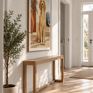 Mediterranean Golden Retriever — unframed fine art print. Frames and room accessories are not included.