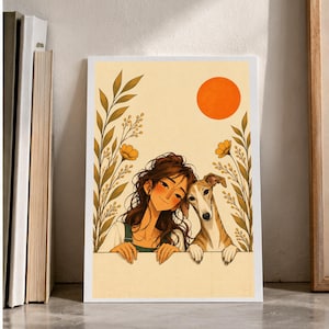 Autumn Friendship — digital illustration shown as a display example. No physical item, frame or props included.