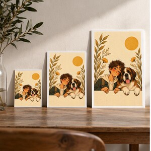 Golden Sun Friendship — digital illustration shown as a display example. No physical item, frame or props included.