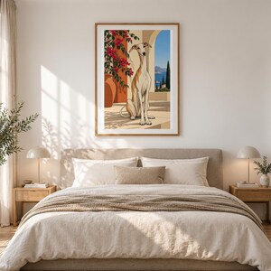 Mediterranean Greyhound — unframed fine art print. Frames and room accessories are not included.