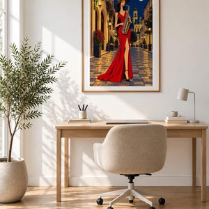 Saxophonist Under the Moon — unframed fine art print. Frames and room accessories are not included.