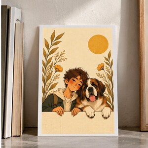 Golden Sun Friendship — digital illustration shown as a display example. No physical item, frame or props included.