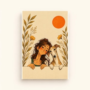 Autumn Friendship — digital illustration shown as a display example. No physical item, frame or props included.