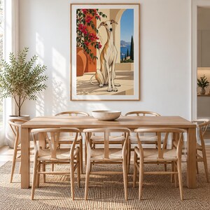Mediterranean Greyhound — unframed fine art print. Frames and room accessories are not included.