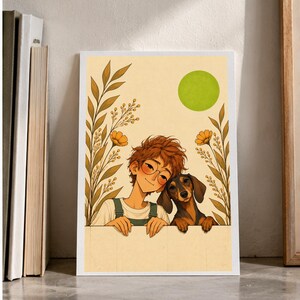 Green Sun Friendship — digital illustration shown as a display example. No physical item, frame or props included.