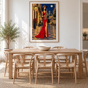 Saxophonist Under the Moon — unframed fine art print. Frames and room accessories are not included.