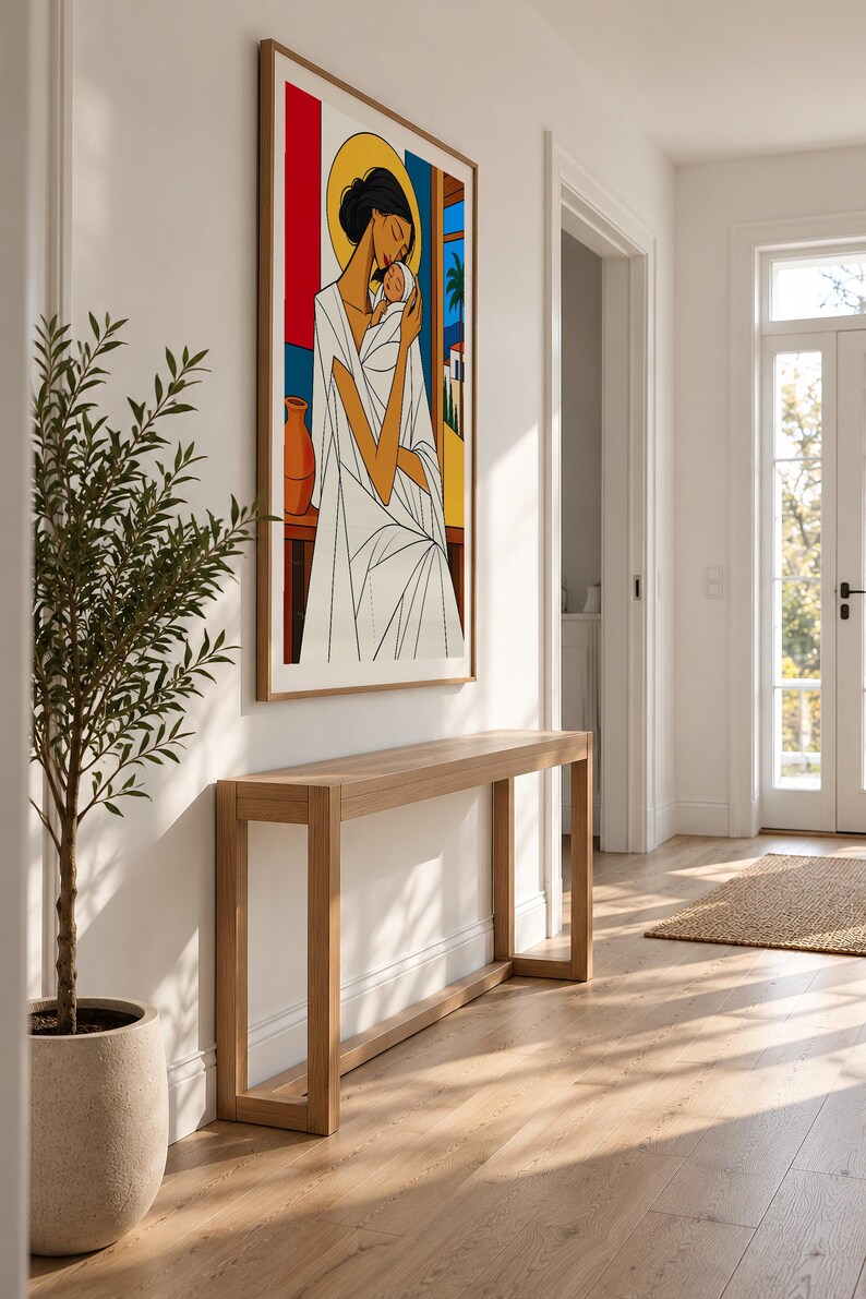 A Mother's Embrace — unframed fine art print. Frames and room accessories are not included.